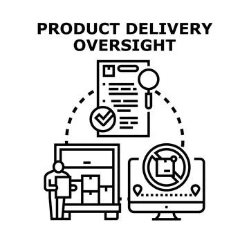 Product delivery oversight vector concept illustration Stock Illustration