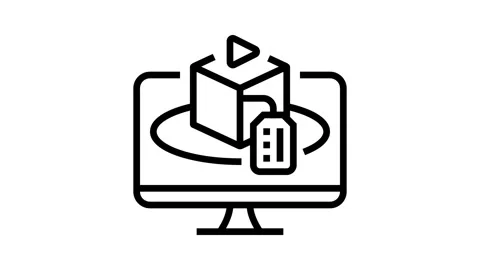 Product demonstration technical sales engineer line icon animation Stock Footage 326127795