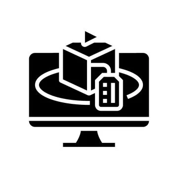 Product demonstration technical sales engineer glyph icon vector illustration 스톡 일러스트
