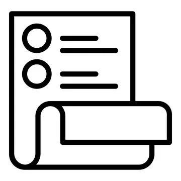 Product description icon outline vector. Compare product Illustrazione stock