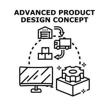 Product design development process and advanced concept Stock Illustration