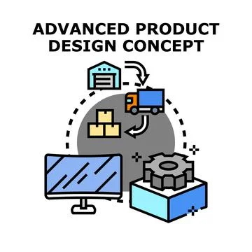 Product design development process and advanced concept Stock Illustration