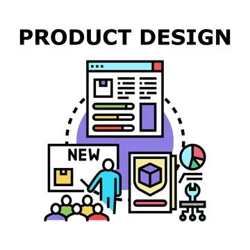 Product design process developing new creation icon Stock-Illustration