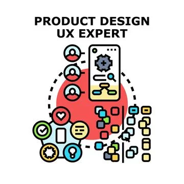 Product design ux expert creating user centered digital solutions Stock-Illustration