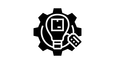 Product development business process glyph icon animation Stock Footage 326147674