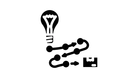 Product development business process glyph icon animation Stock Footage 326739453