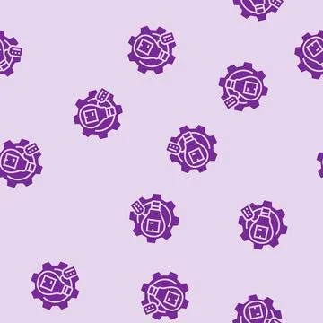 Product development business process glyph seamless pattern Stockillustratie