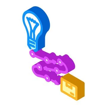Product development business process isometric icon vector illustration Stock Illustration