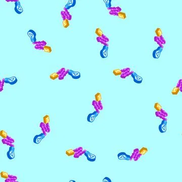 Product development business process isometric icon seamless pattern Stock Illustration