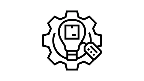 Product development business process line icon animation Stock Footage 326127582