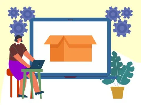 Product Development Concept Illustration Style Stock Illustration