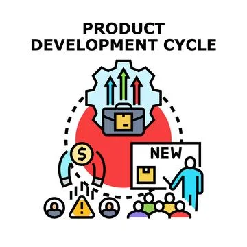 Product development cycle creating new business opportunity Stock Illustration