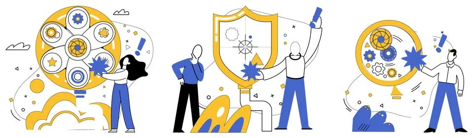 Product development. Develop with purpose, for product development is heart.. 스톡 일러스트
