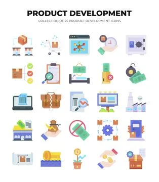 Product Development Icons. A Comprehensive Guide to Business Growth Illustrazione stock
