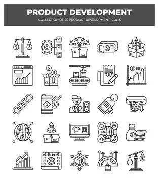 Product Development Icons. A Comprehensive Guide to Business Growth Illustrazione stock