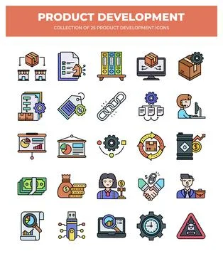 Product Development Icons. A Visual Guide to Business Strategy Stock Illustration