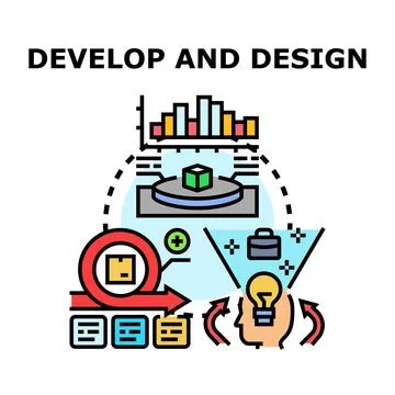 Product development iterating agile process design Stock Illustration