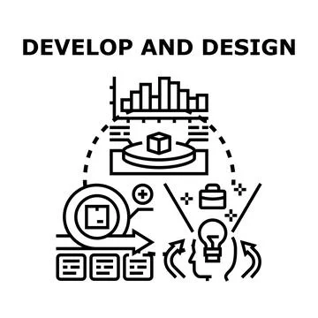 Product development iterating agile process design Stock Illustration