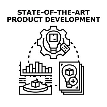 Product development process from concept to market Stock-Illustration
