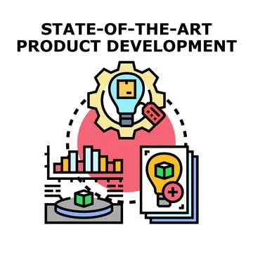 Product development process from concept to market Stock Illustration