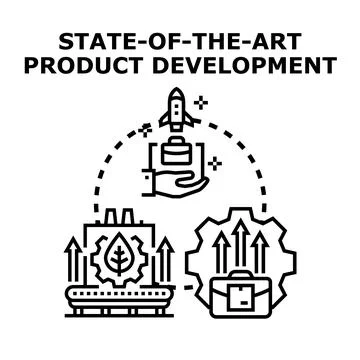 Product development process with creative idea launching イラスト素材