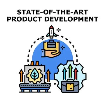 Product development process with creative idea launching 스톡 일러스트