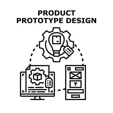 Product development process cycle creating prototype design イラスト素材