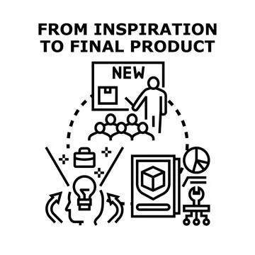 Product development process from idea generation to launch Stock-Illustration