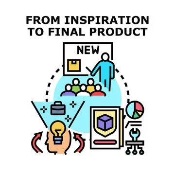 Product development process from idea generation to launch Stock-Illustration