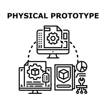 Product development process physical prototype icon イラスト素材