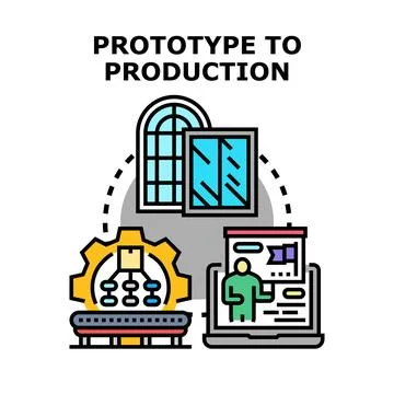 Product development process from prototype to production Stock Illustration