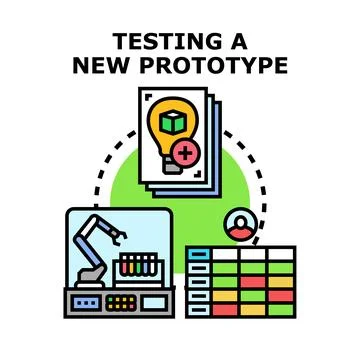 Product development process testing a new prototype 스톡 일러스트