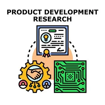 Product development research process and intellectual property concept イラスト素材