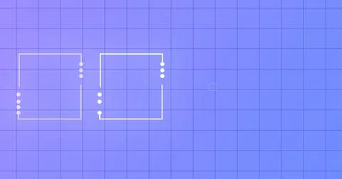 Product development stages representing square shapes with missing dots. Ph.. Stock Illustration
