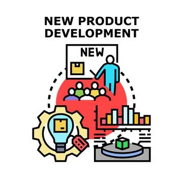 Product development strategy creating innovative business solutions Stock Illustration