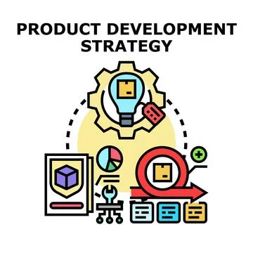 Product development strategy process with agile methodology Stock Illustration
