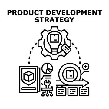 Product development strategy process with agile methodology Stock Illustration