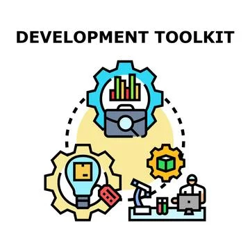 Product development toolkit for business innovation process Stock Illustration