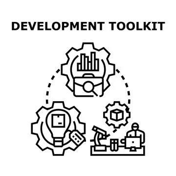 Product development toolkit for business innovation process Stock Illustration