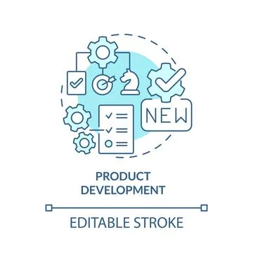 Product development turquoise concept icon Stock Illustration