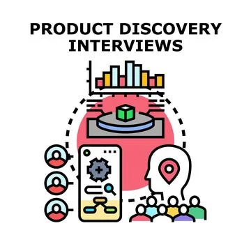 Product discovery interviews process optimizing user experience Stock Illustration