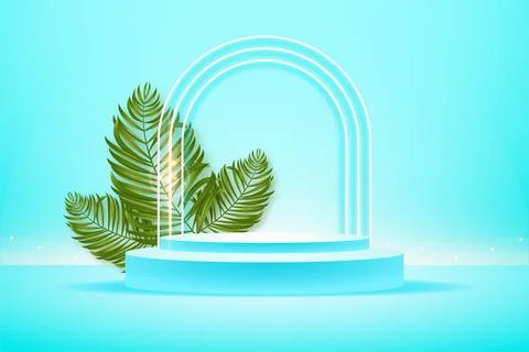 Product display 3d podium background Stock Illustration
