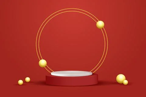 Product display 3d podium background Stock Illustration