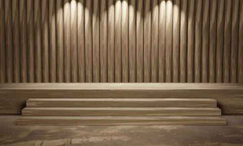 Product display backdrop with patterned wall concrete texture 3d rendering Foto stock