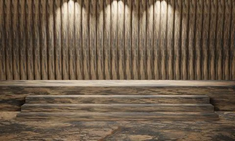 Product display backdrop with patterned wall concrete texture 3d rendering Foto stock