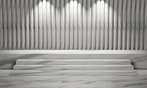 Product display backdrop with patterned wall concrete texture 3d rendering Foto stock