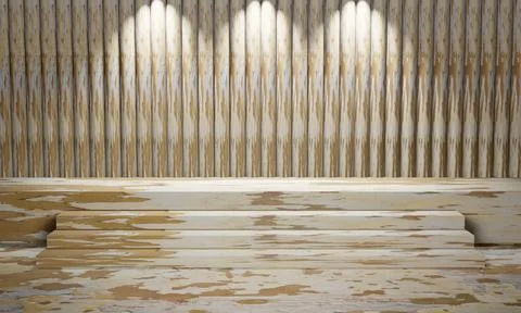 Product display backdrop with patterned wall concrete texture 3d rendering Foto stock