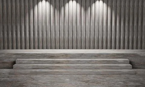 Product display backdrop with patterned wall concrete texture 3d rendering Foto stock