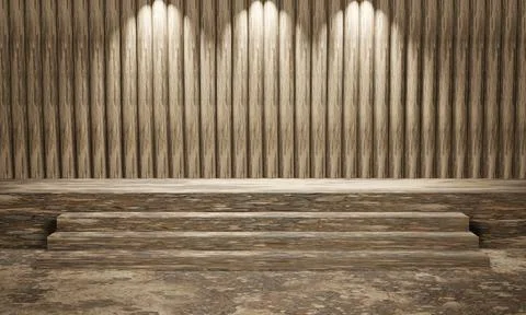 Product display backdrop with patterned wall concrete texture 3d rendering Foto stock