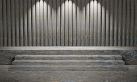 Product display backdrop with patterned wall concrete texture 3d rendering Foto stock